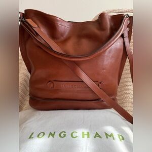 Luxurious Longchamp Brown 3D Hobo Shoulder Bag